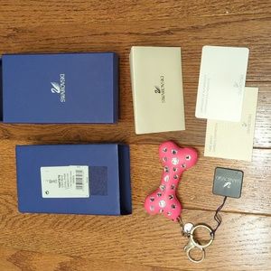 Swarovski Crystal Loyal Pink Bone Bag Charm 1047576